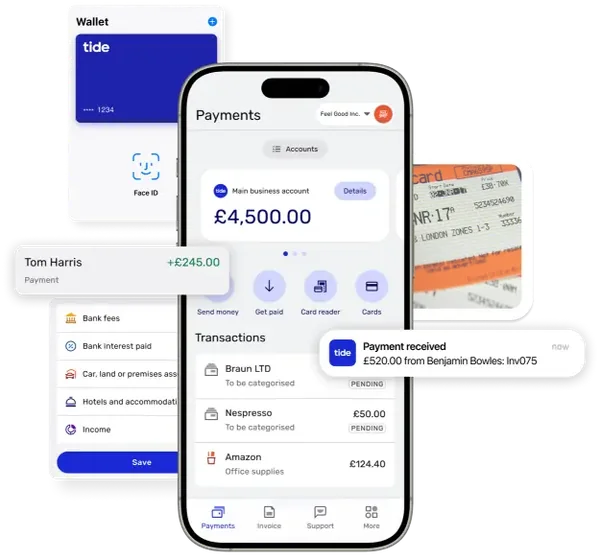 Tide referral code entered in the Tide app